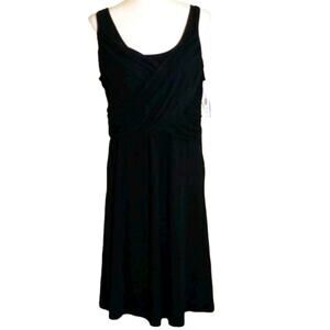 Peter Nygard Dress Women's Sz L Black Stretch Knit Sleeveless Pullover